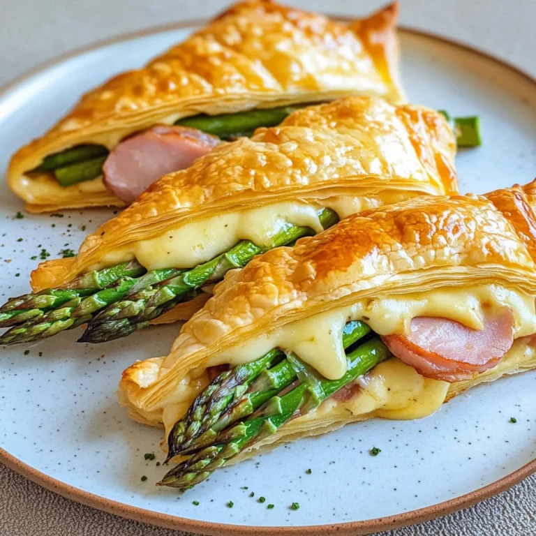 Spargel im Blätterteig mit Schinken & Käse