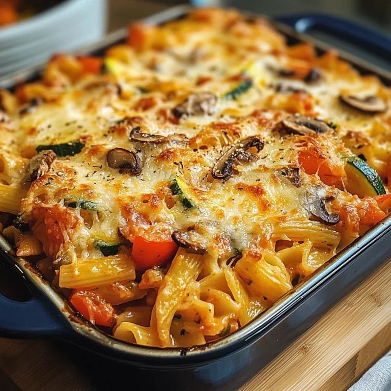 Vegetarischer Nudelauflauf