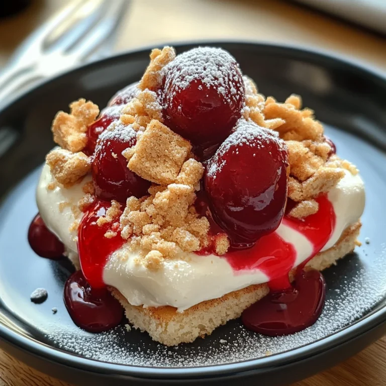 Zimtcreme mit Kirschsoße und Amaretti