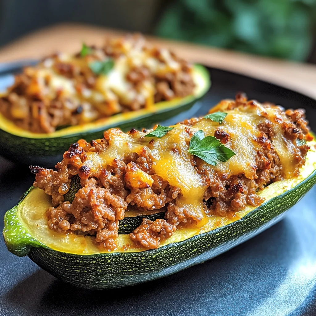 Zucchini gefüllt mit Hackfleisch Rezept