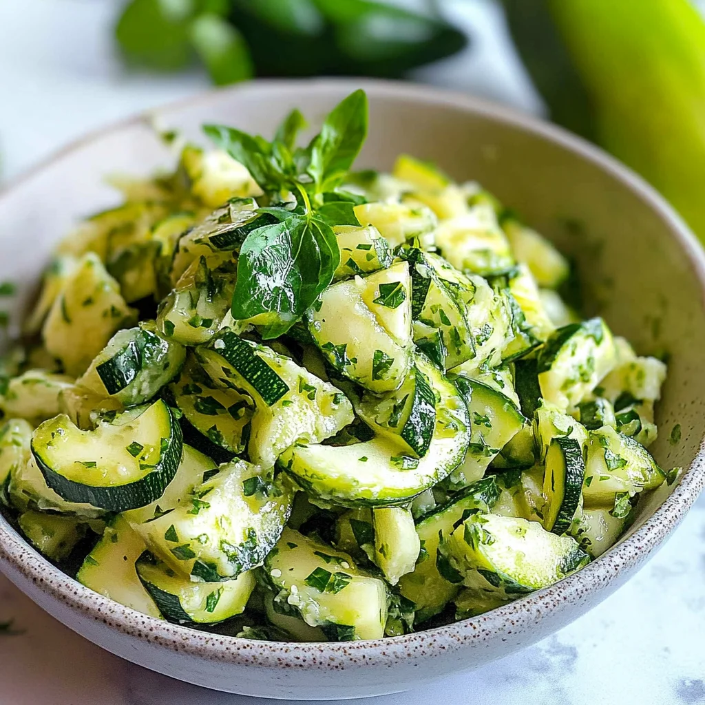 Zucchinisalat roh geraspelt